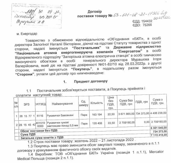 Енергоатом прокоментував інформацію про закупівлю рукавичок для окупованої ЗАЕС