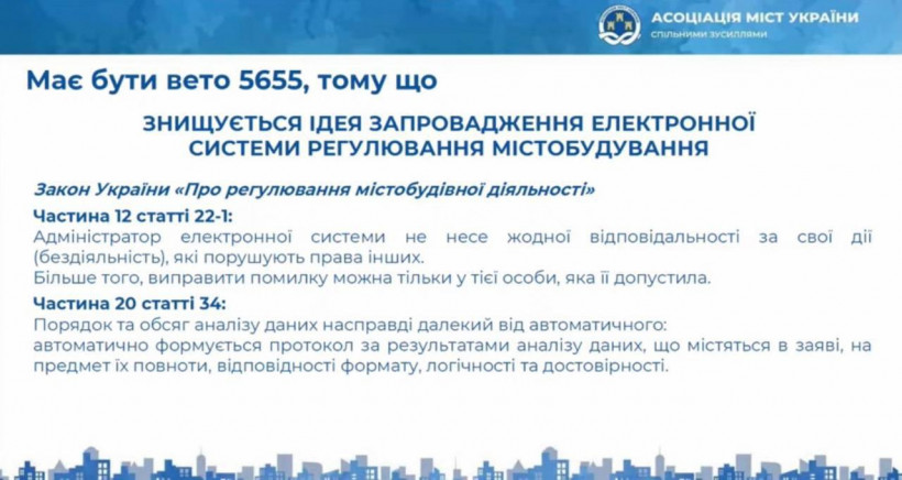 «Містобудівний закон 5655 має остаточно померти», — Оксана Продан