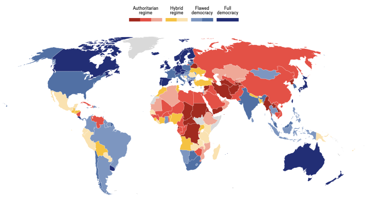 Рівень демократії у світі впав до найнижчого рівня за 20 років – The Economist