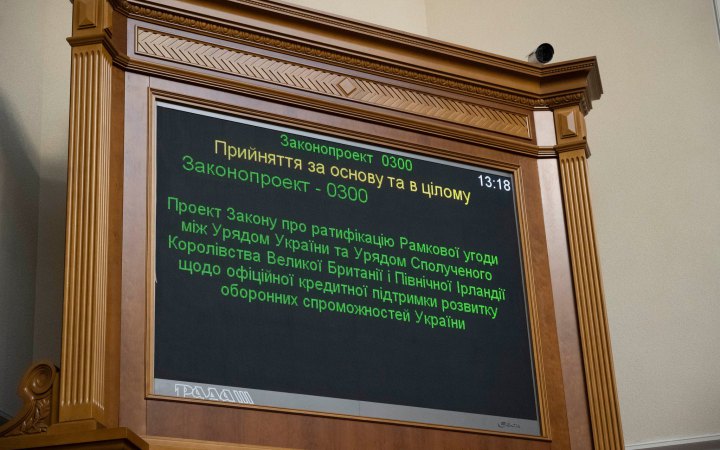 Верховна Рада ратифікувала рамкову угоду з Британією, яка передбачає фінансову допомогу українській «оборонці»