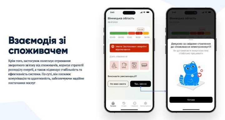 «Укренерго» запустило застосунок про ситуацію з електропостачанням по областях в режимі реального часу (фото)