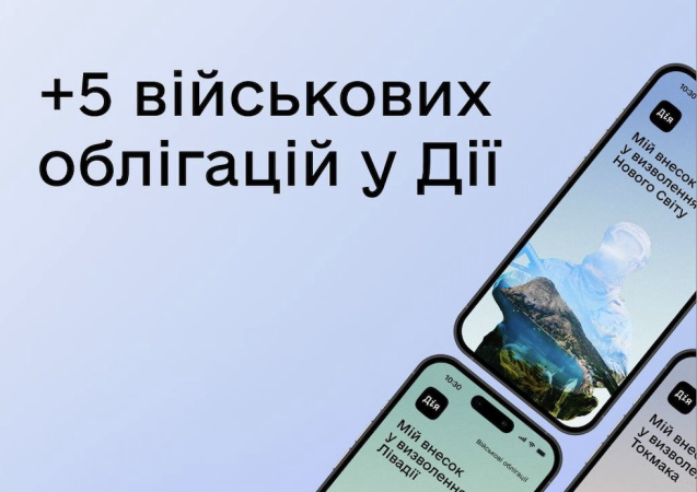 У «Дію» додали п’ять нових військових облігацій