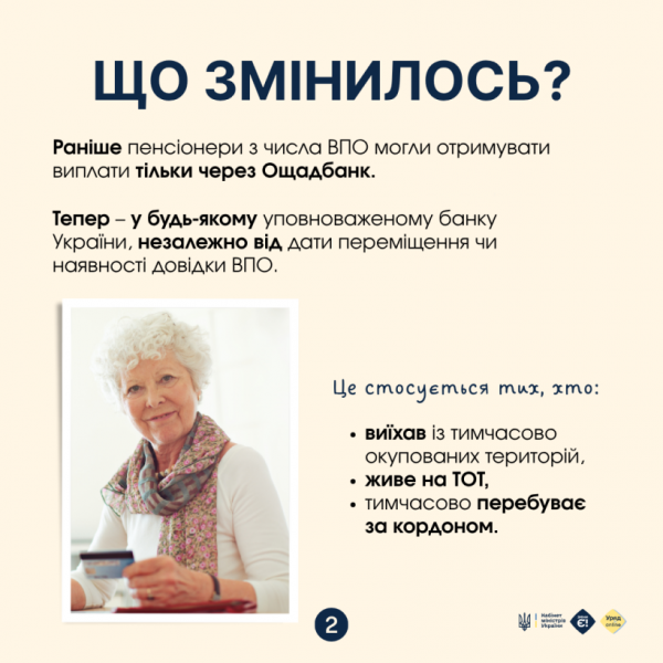 Пенсії в будь-якому банку: Уряд спростив отримання виплат для ВПО, людей на ТОТ і за кордоном