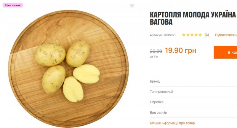 В Україні падають ціни на картоплю нового врожаю: скільки коштує кілограм зараз