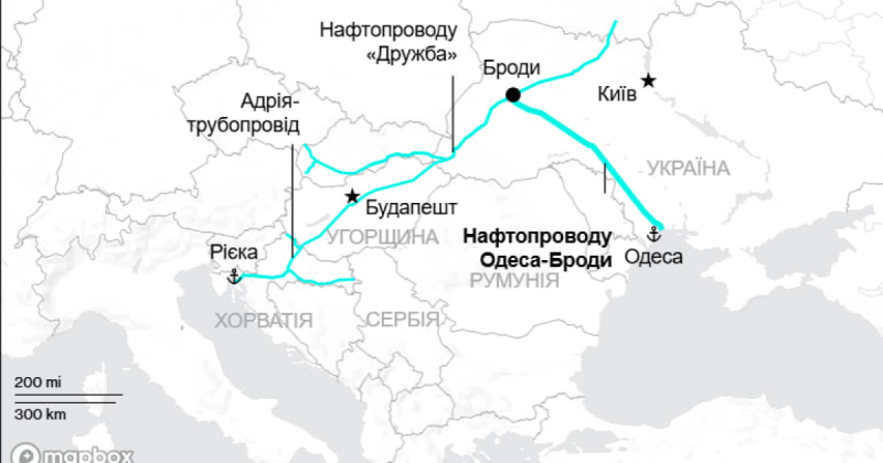 Угорська Mol планує замінити російську нафту поставками через нафтопровід Одеса–Броди