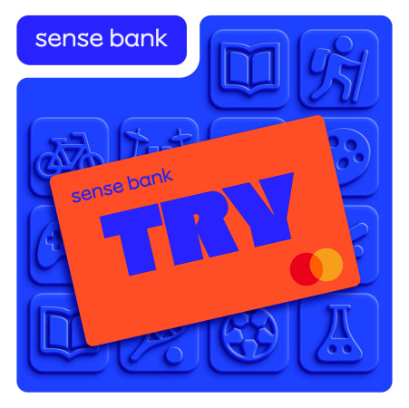 Sense Bank та Mastercard запускають новий продукт — банківську картку TRY для дітей та підлітків