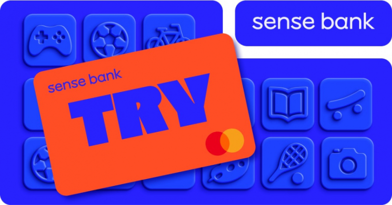 Sense Bank запустив новий продукт — картку TRY для дітей та підлітків