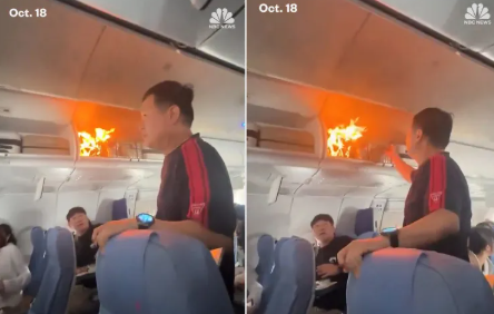 Літієва батарея загорілася на рейсі Air China.