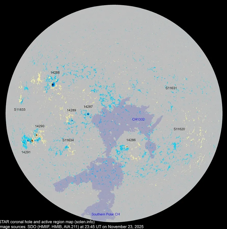 Magnetische Stürme am 25. und 26. November: NOAA-Vorhersage, Auswirkungen des koronalen Lochs und Weltraumwetter der Woche
