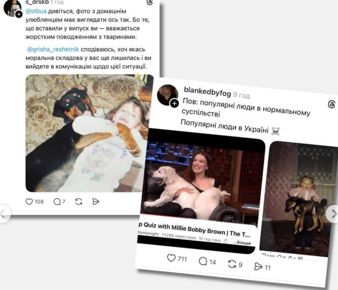 Учасниця 14 сезону «Холостяка» Надін Головчук потрапила у скандал через дитяче фото з собакою: що відомо