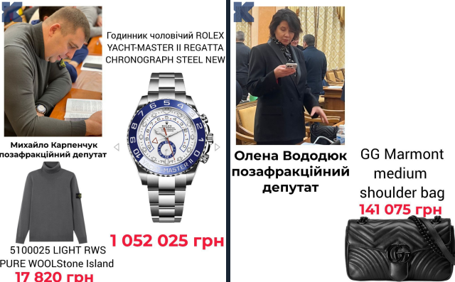 Rolex за понад 1 млн грн: які люксові речі помітили у депутатів Одеської міськради на сесії
