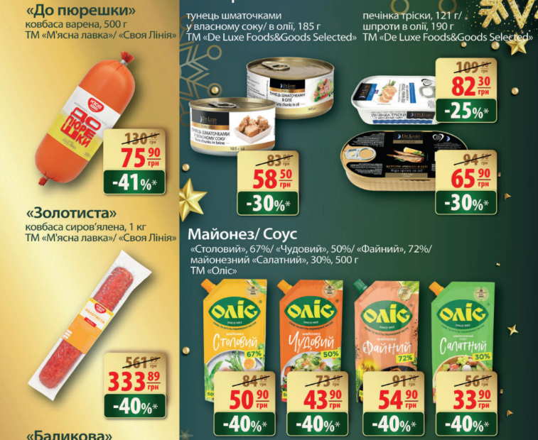 Що купити в АТБ на Новий рік: святкові знижки до 50% з 24 грудня по 1 січня