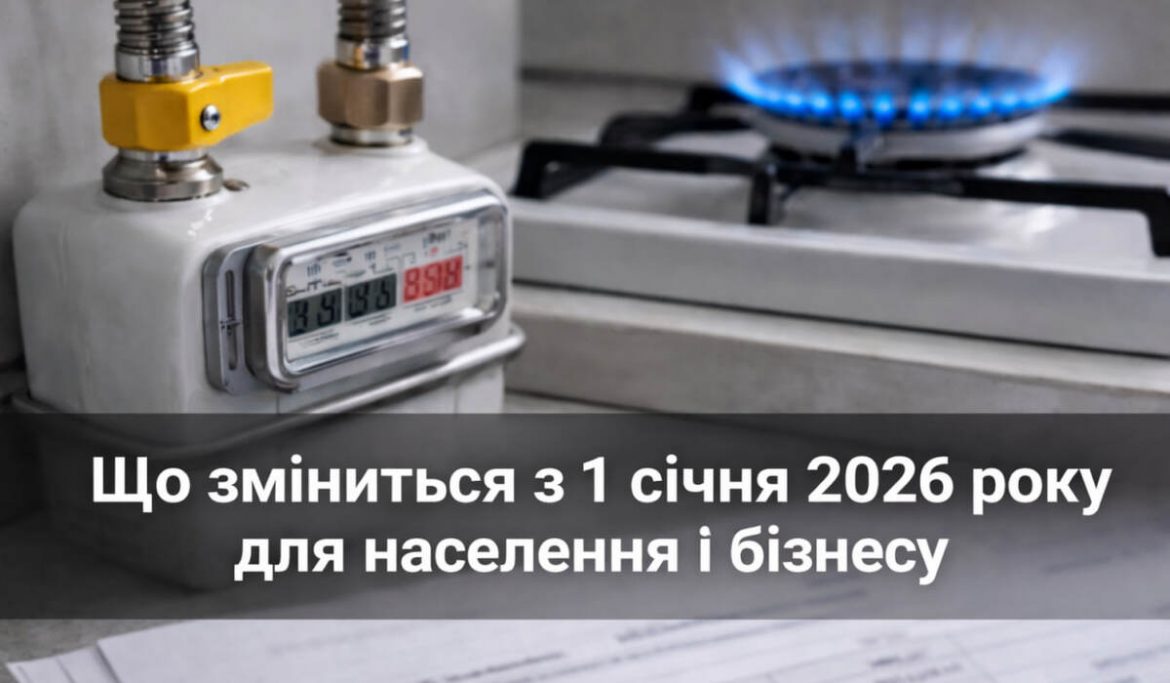 Газові тарифи в Україні з 1 січня 2026: що зміниться для населення і бізнесу