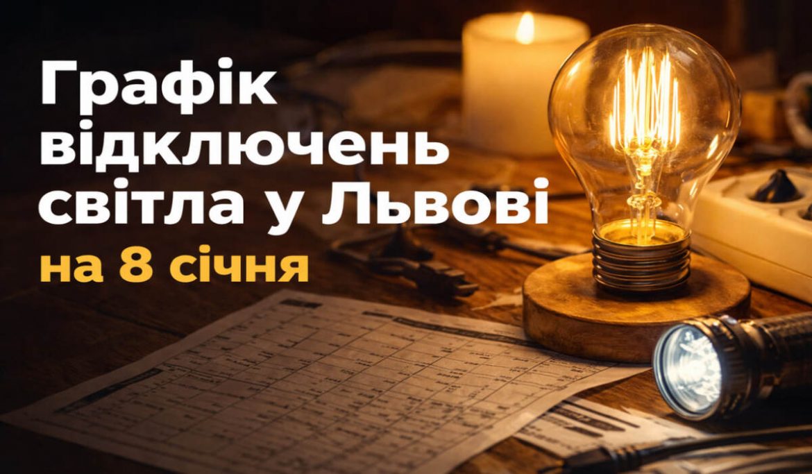 Графік відключень світла у Львові на 8 січня 2026 року: повний ГПВ по чергах