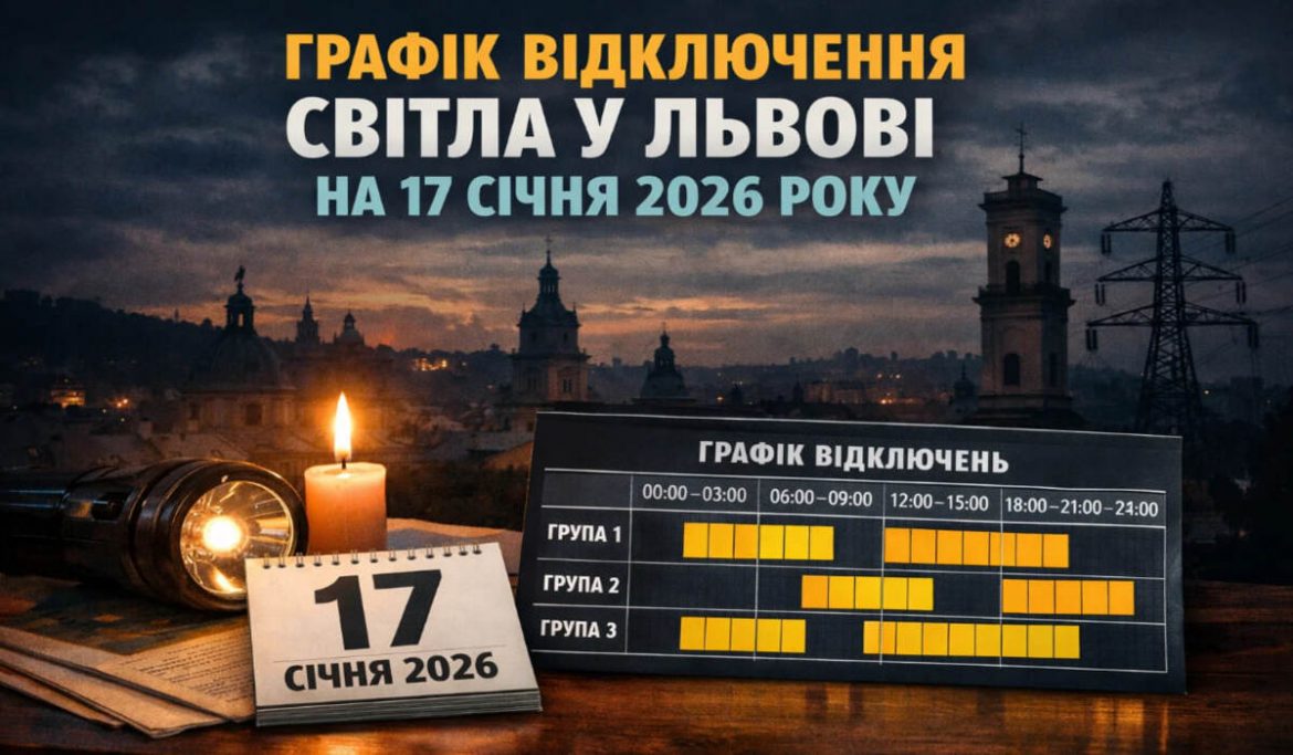 Графік відключень світла у Львові на 17 січня 2026 року