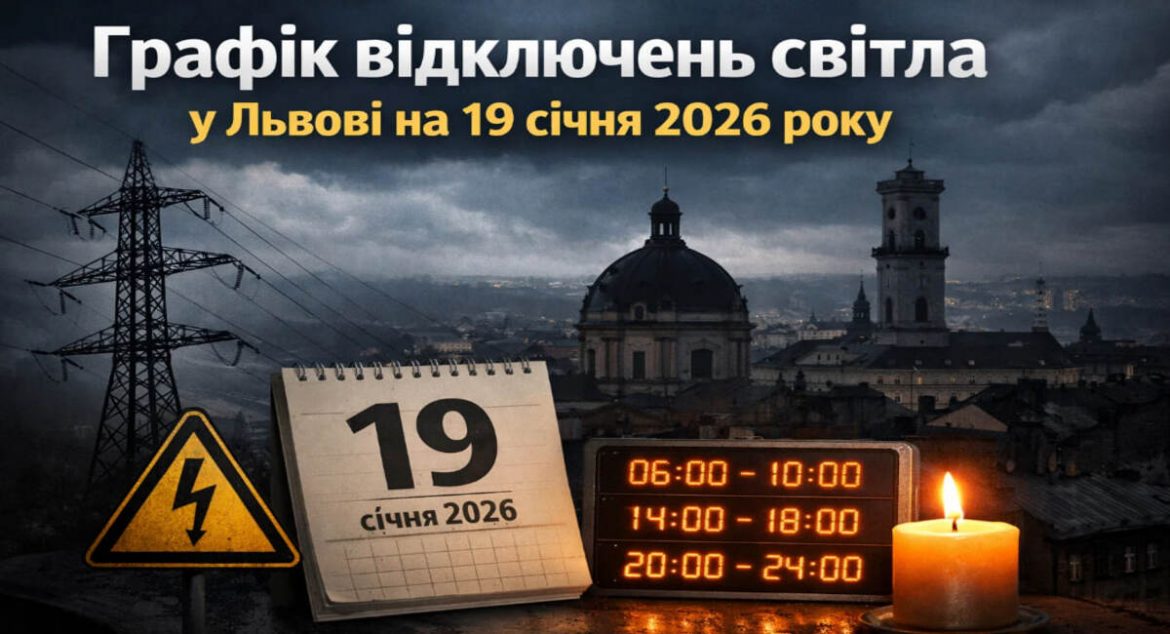 Графік відключень світла у Львові на 19 січня 2026 року