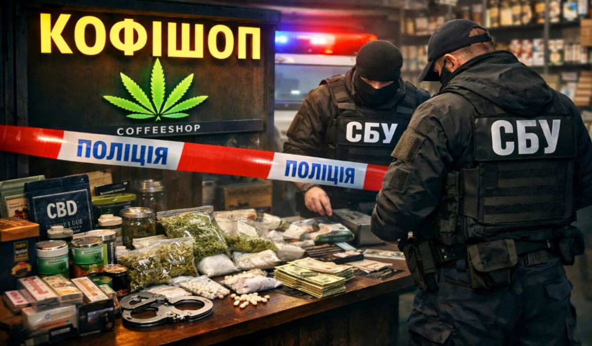 Кофішоп у центрі Львова продавав наркотики під виглядом “легальних” товарів: обшуки, вилучення і підозри