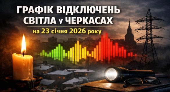 Графік відключень світла у Черкасах на 23 січня 2026 року