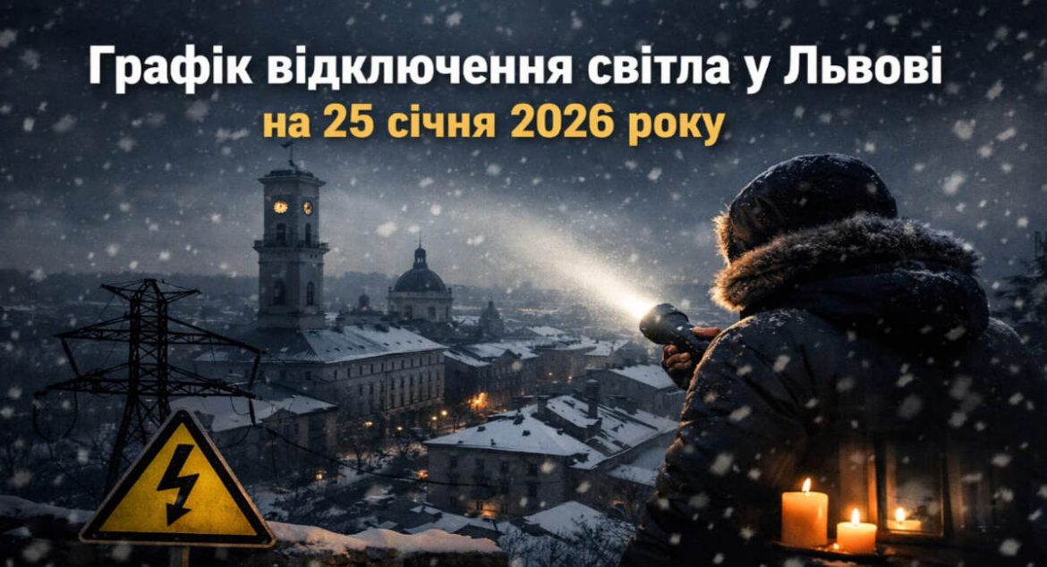 Графік відключень світла у Львові на 25 січня 2026 року