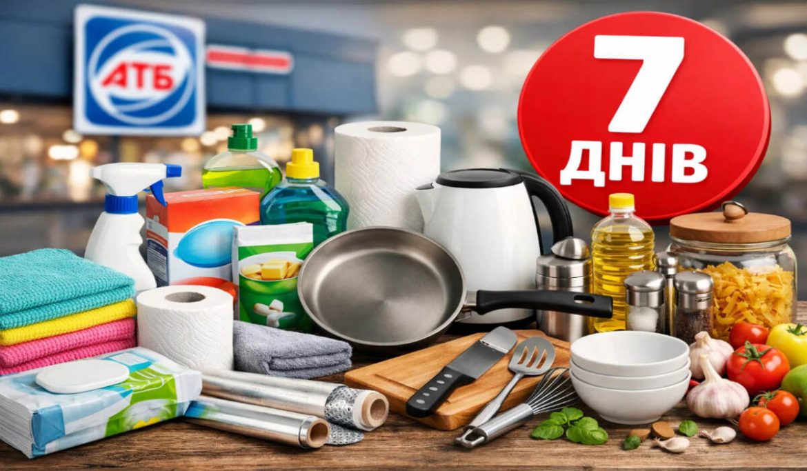 Акція АТБ «7 днів» 29.01–04.02: що вигідно купити з побутових товарів і для кухні