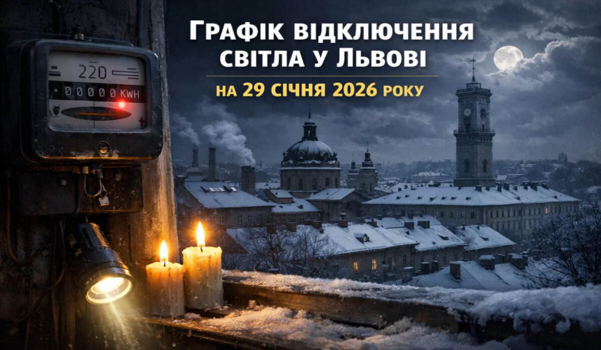Графік відключень світла у Львові на 29 січня 2026 року
