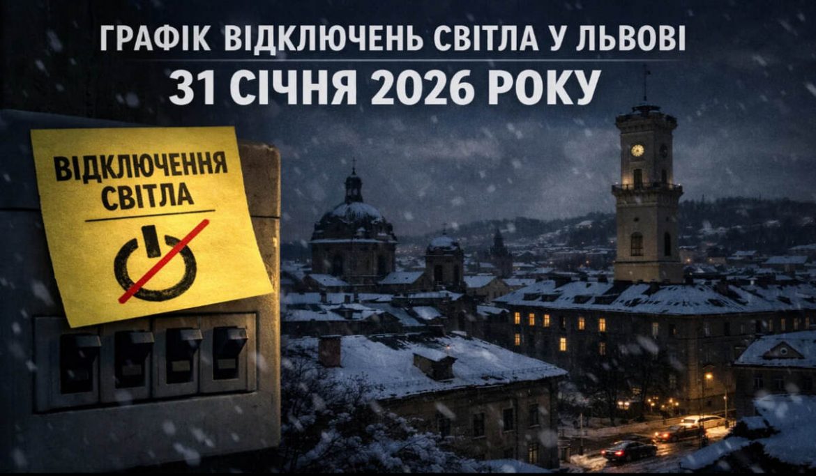 Графік відключень світла у Львові на 31 січня 2026 року