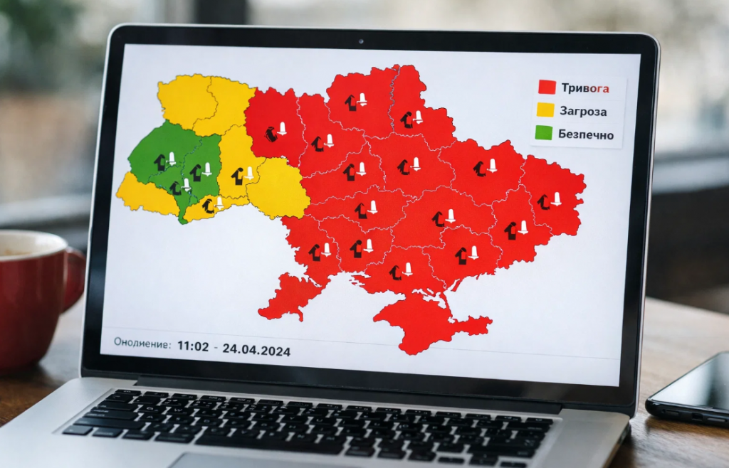 Карта повітряних тривог України зараз: де оголошено тривогу в реальному часі