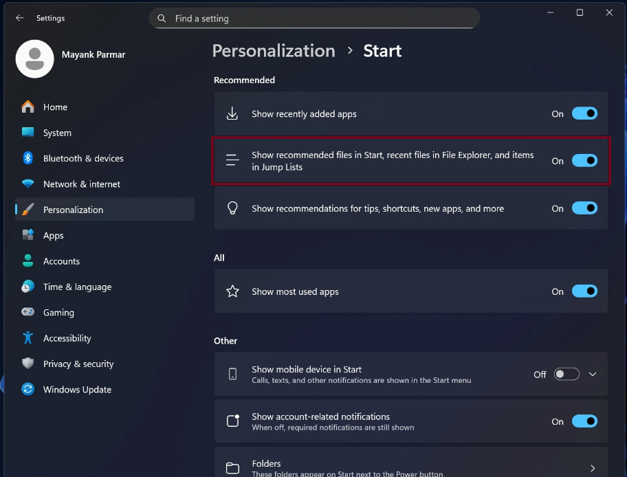 Нове меню «Пуск» у Windows 11: що змінилося, як вимкнути «Рекомендовані» і що зникне разом із ними