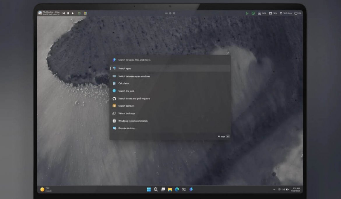 Для Windows 11 готують док як у macOS: Microsoft тестує панель Command Palette Dock