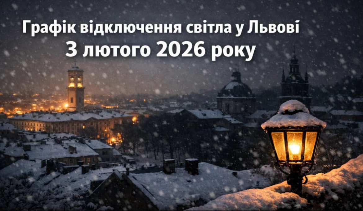 Графік відключень світла у Львові на 3 лютого 2026 року
