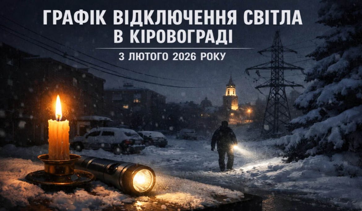 Графік відключень світла у Кіровограді на 3 лютого 2026 року