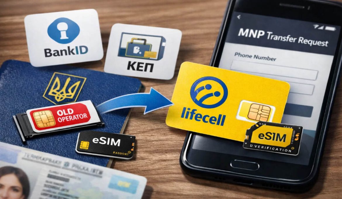 Як перенести номер на lifecell: MNP, заявка через BankID/КЕП, SIM або eSIM — покроково