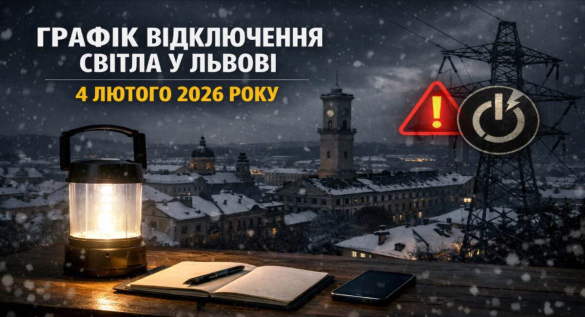 Графік відключень світла у Львові на 4 лютого 2026 року