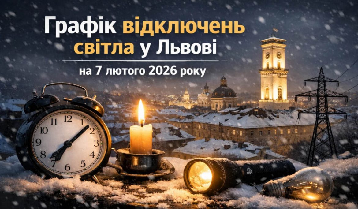 Графік відключень світла у Львові на 7 лютого 2026 року