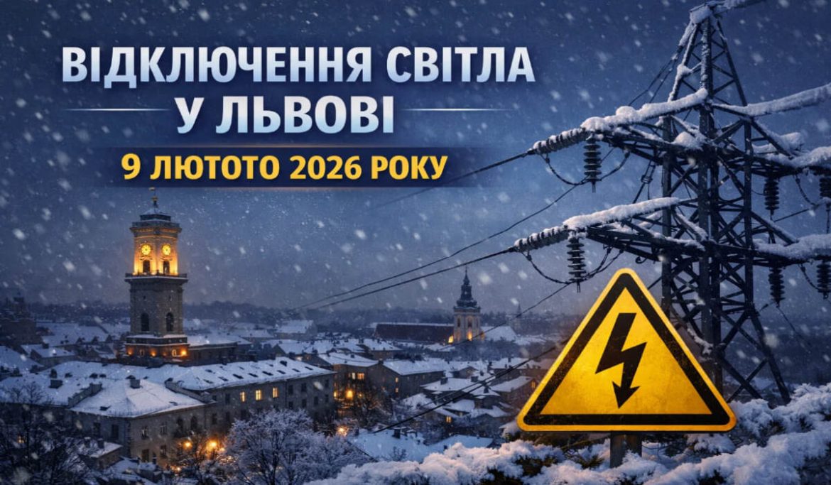 Графік відключень світла у Львові на 9 лютого 2026 року