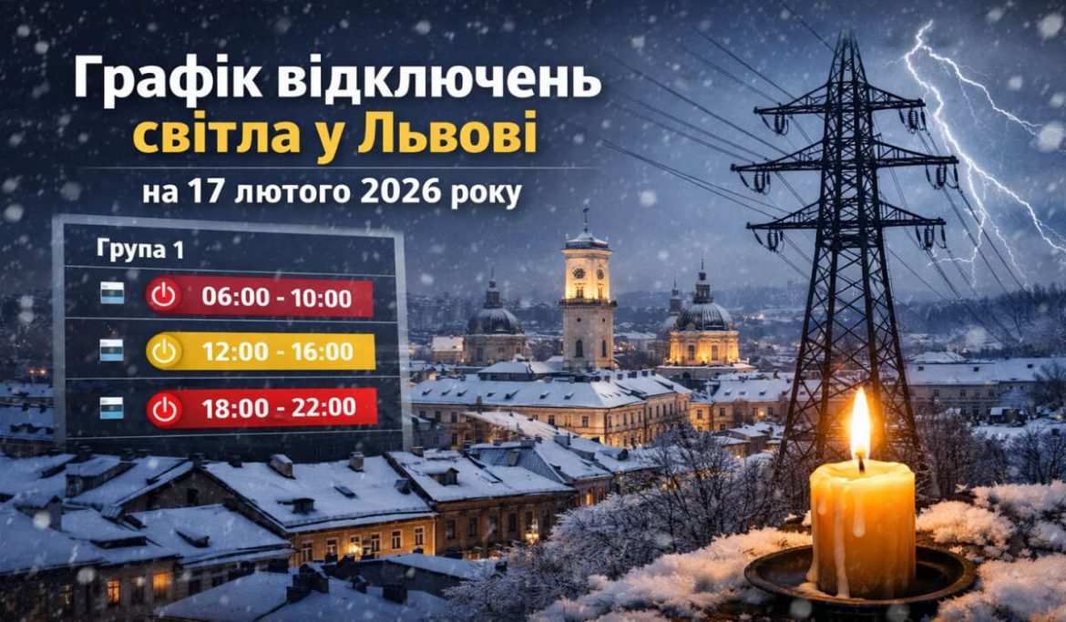 Графік відключень світла у Львові на 17 лютого 2026 року