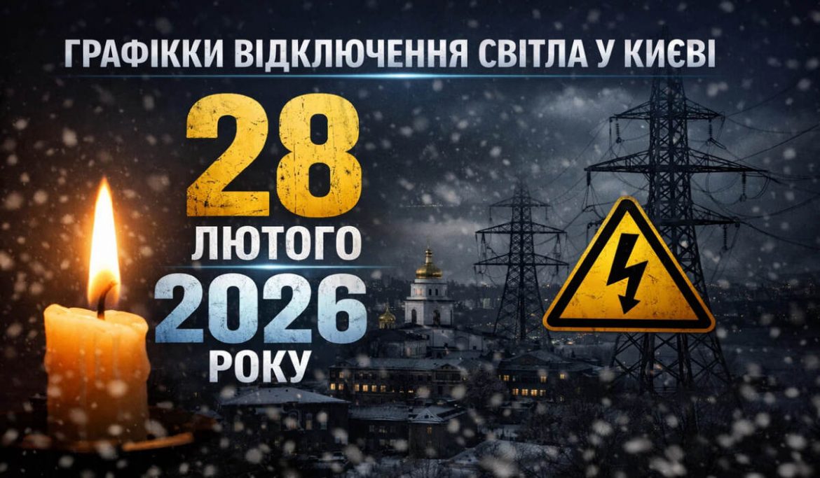 Графіки відключення світла у Києві на 28 лютого 2026 року