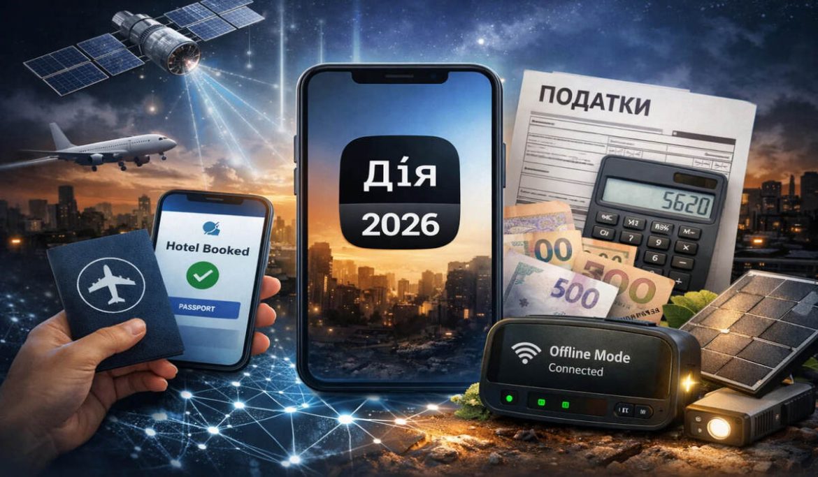 Що нового з’явиться в Дії у 2026 році і як це вплине на бронювання, податки та інтернет без світла