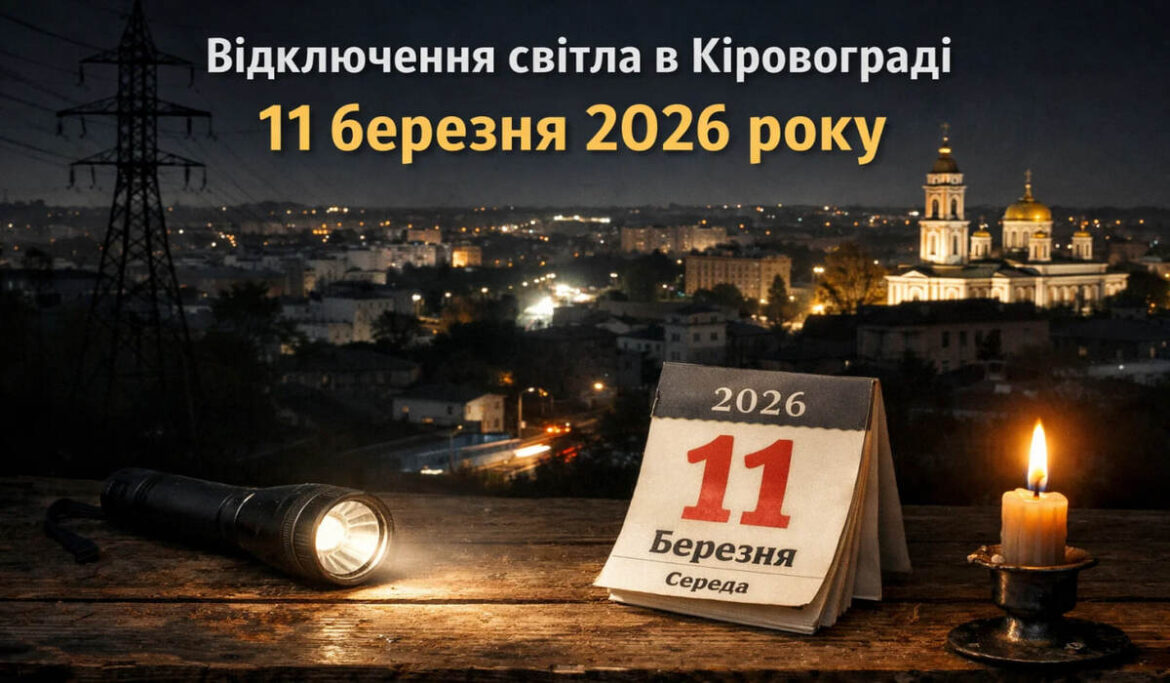 Графік відключений світла в Кіровограді на 11 березня 2026 року