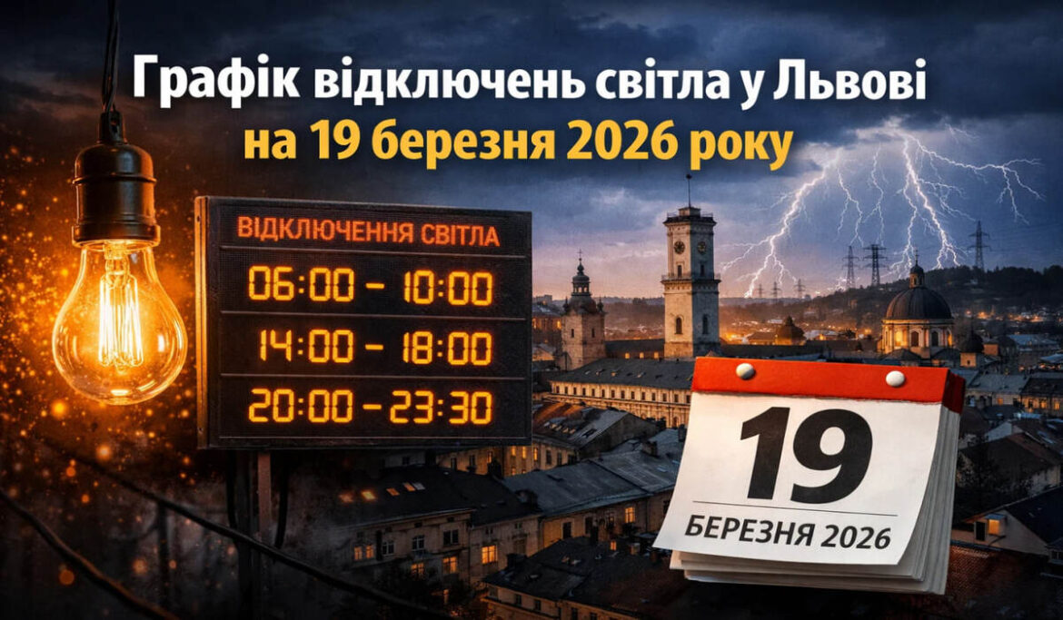 Графік відключень світла у Львові на 19 березня 2026 року