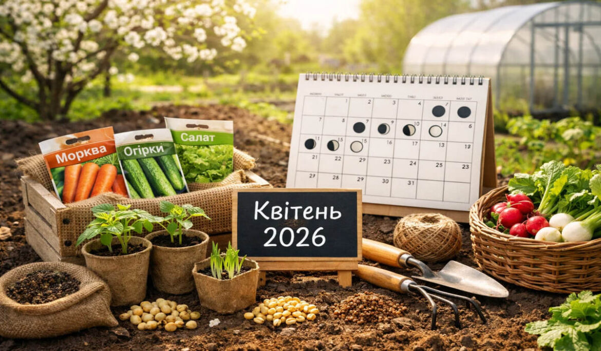Що сіяти у квітні 2026: посівний календар городника для грядок, теплиці та раннього врожаю