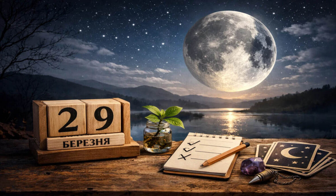 Місячний календар на 29 березня 2026 року: що можна і не можна робити цього дня