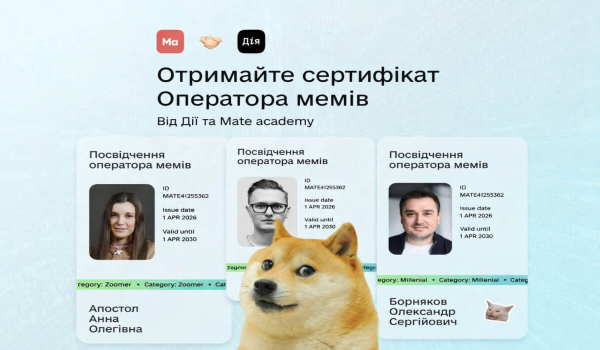 Сертифікат оператора мемів у Дії: як пройти тест і отримати жартівливе посвідчення