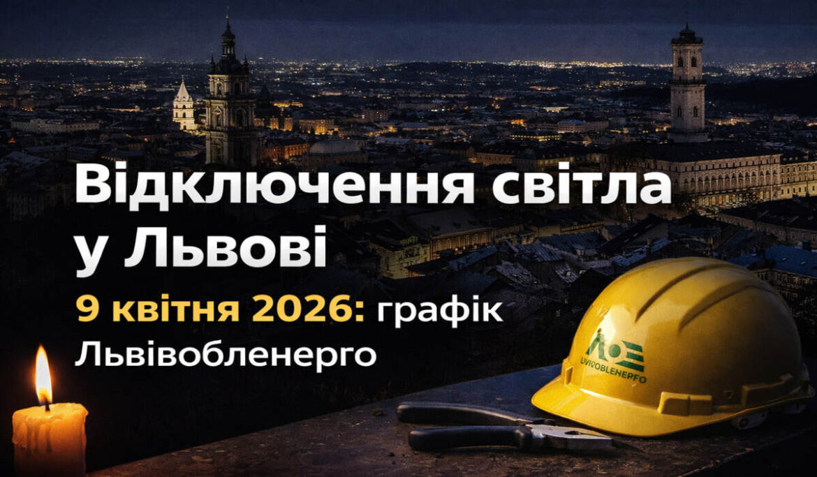 Графік відключень на Львівщині 9 квітня 2026: коли не буде світла у Львові та області