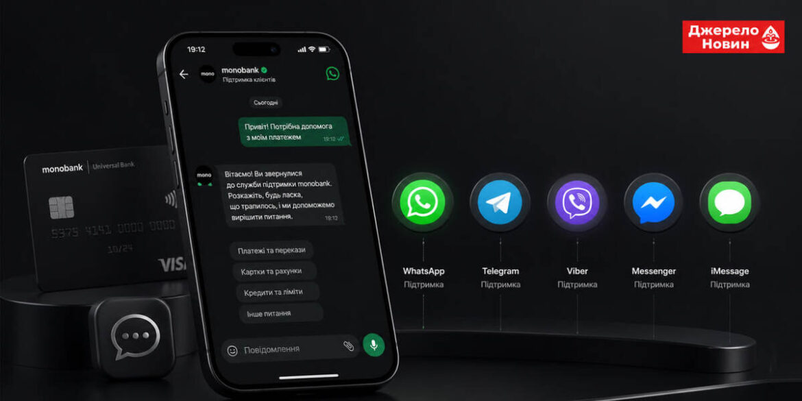 Як змінити месенджер у Monobank: підтримка тепер доступна у WhatsApp, Telegram і Viber