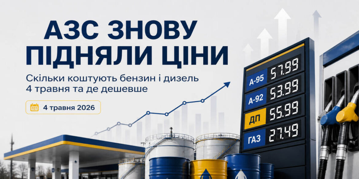 Ціни на пальне 4 травня знову зросли: скільки коштують бензин, дизель і автогаз на АЗС
