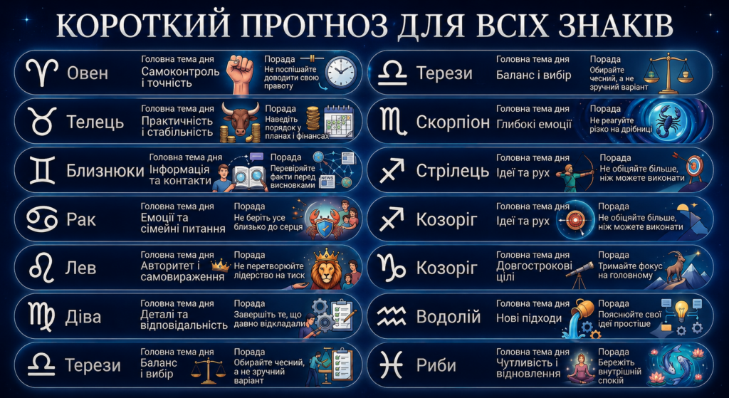 Гороскоп на 11 червня 2026 року: кому зірки радять не поспішати, а кому — діяти сміливіше
