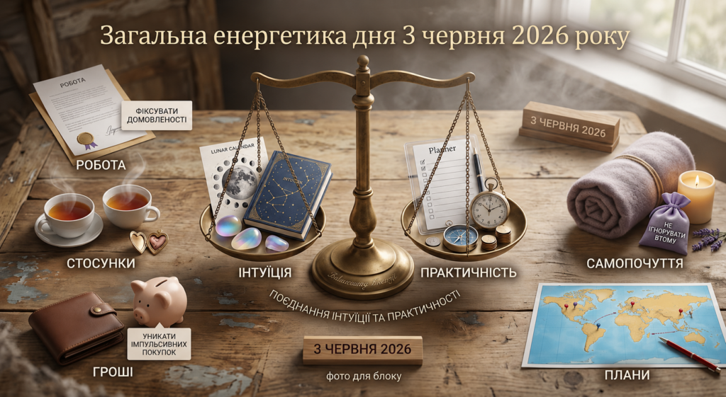 Гороскоп на 3 червня 2026 року: кому день принесе удачу, а кому краще не ризикувати