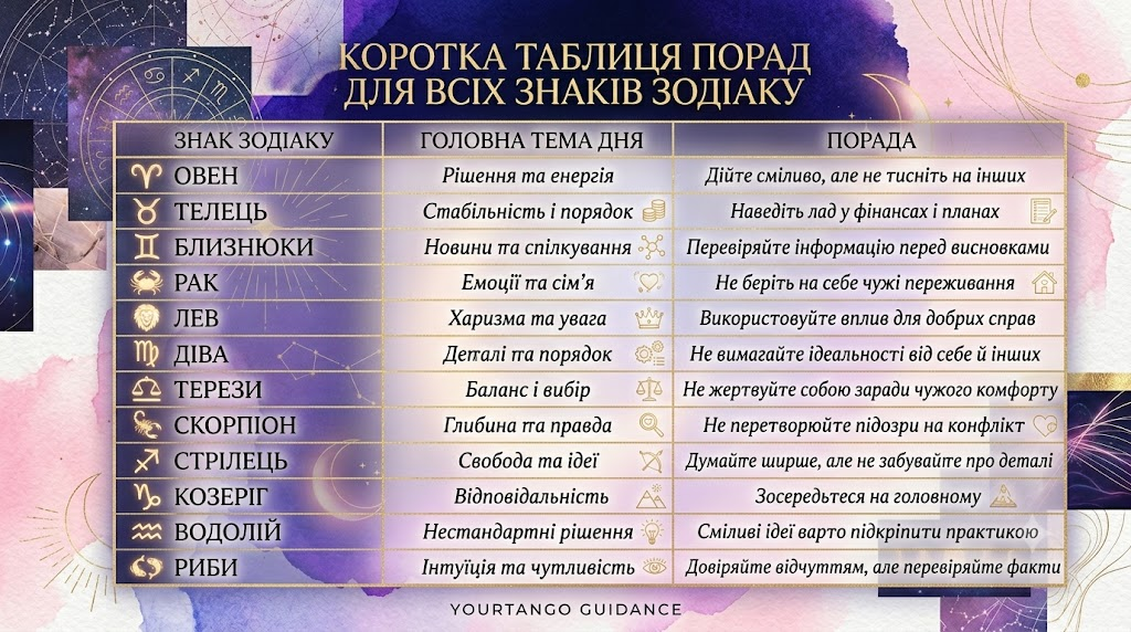 Гороскоп на 13 червня 2026 року для всіх знаків зодіаку: день важливих рішень, інтуїції та змін