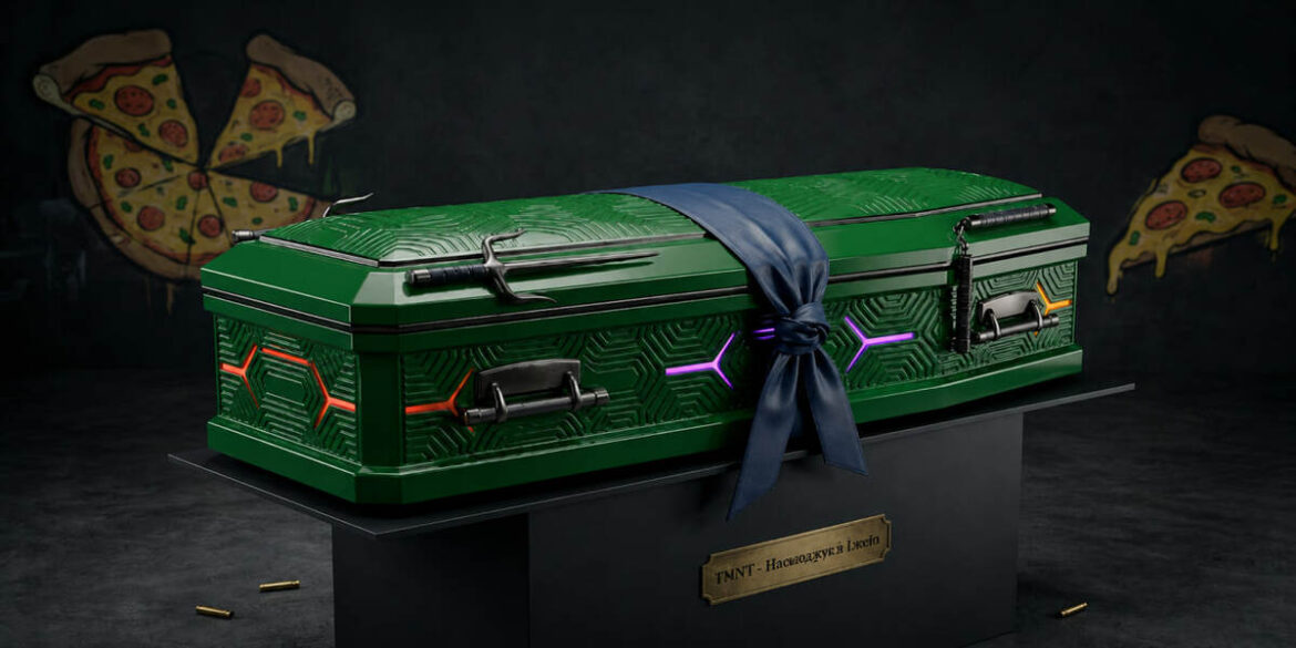 У США показали труни в стилі «Черепашок-ніндзя»: як дивний мерч Titan Casket став вірусним
